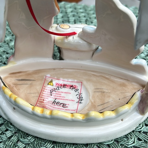 Heather Goldminc Nativity Tea Light Ceramic Blue Sky Christmas Joy to the world - Picture 7 of 10